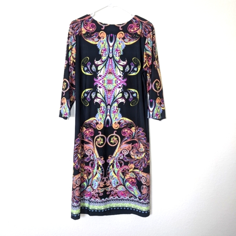 Notations Psychedelic Pattern Dress - image 2